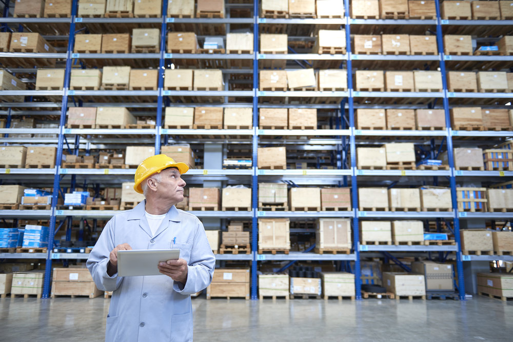 Worker in warehouse